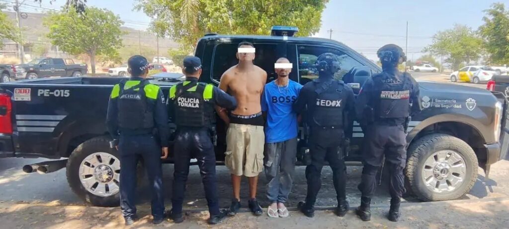 Capturan a dos presuntos delincuentes en Tonalá Jalisco.